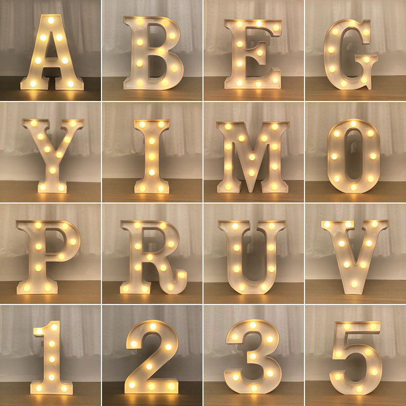 Interior Design Quotes - 文字の形をした装飾的なLEDランプ,アルファベット文字,数字のライト,バッテリー駆動,パーティー,赤ちゃんの寝室の装飾に最適です。