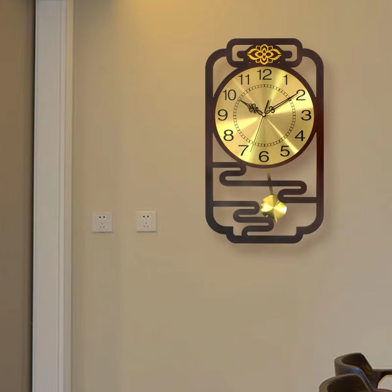 Interior Design Vintage Modern - スイープムーブメント木製壁掛け時計 ユニークなデザイン ヴィンテージアート壁掛け時計 美的コーナーインテリア時計 壁飾り ホームデコレーションアイテム