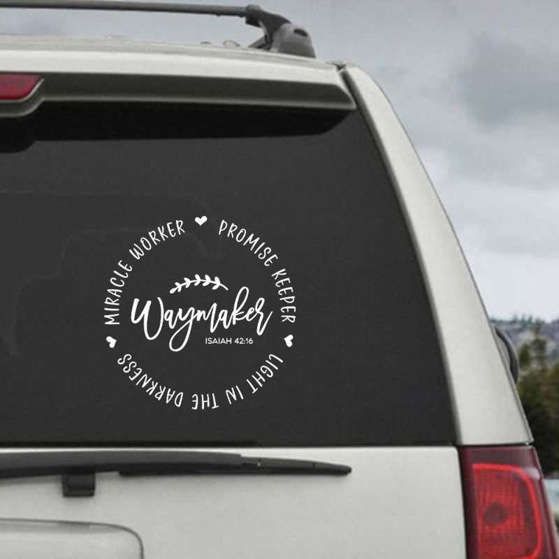 Interior Design Quotes - Waymaker Christian 引用ビニールステッカー 車の窓カップ装飾 信仰聖書聖書の一節 ラップトップデカール