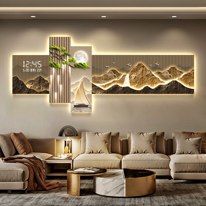 Interior Design Vintage Modern - リビングルーム寝室の壁時計デジタルヴィンテージインテリア壁時計デザインサイレントオロロジオダパレテ家の装飾