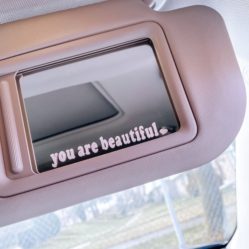 Interior Design Quotes - テキスト車のステッカーあなたは美しいインテリア装飾バックミラーファッションステッカークリエイティブスポーツ PVC ビニールデカール