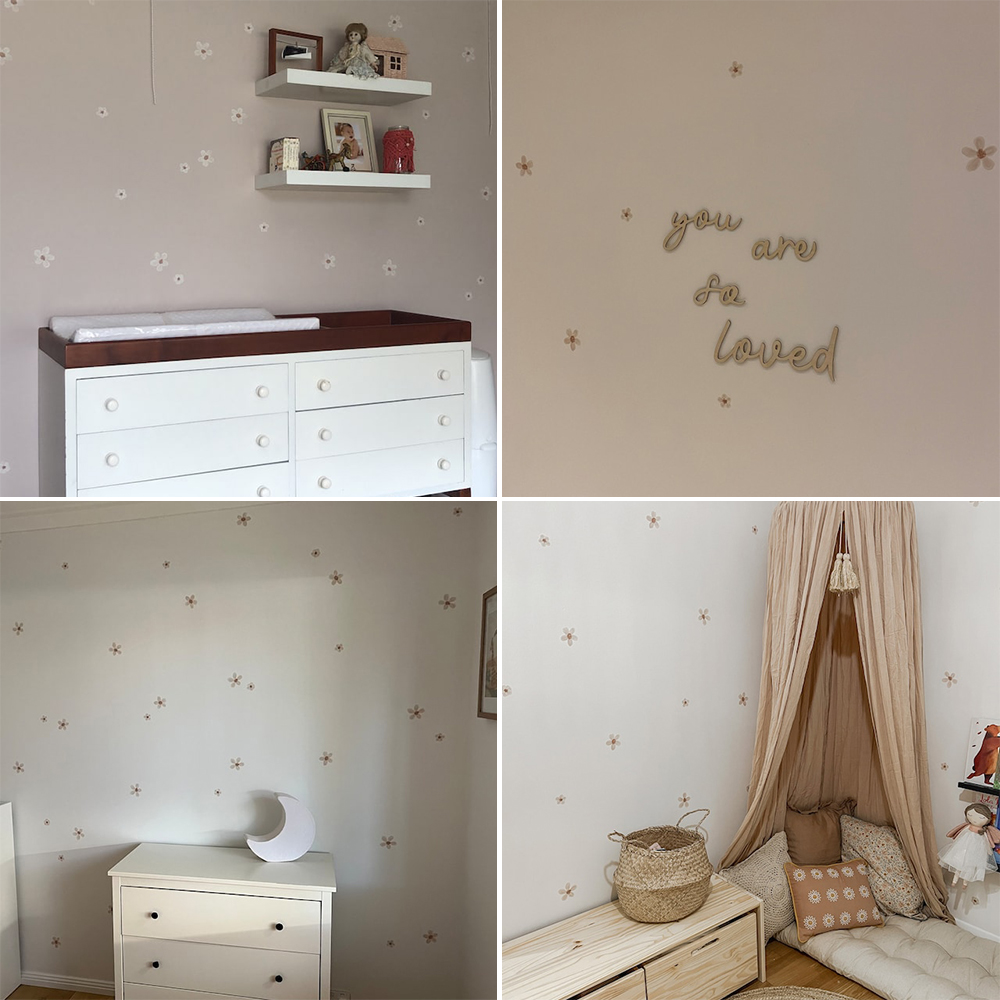 自由奔放に生きるソリッドカラーの花保育園ウォールステッカー取 - Interior Design Quotes のレビューと価格