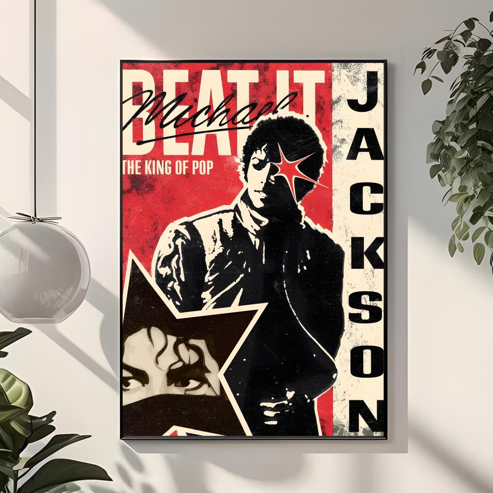 ポップダンサーM-マイケル・ジャクソンポスター クラシックな - Interior Design Poster のレビューと価格