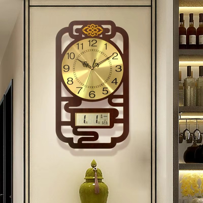 スイープムーブメント木製壁掛け時計 ユニークなデザイン ヴィ - Interior Design Vintage Modern のレビューと価格