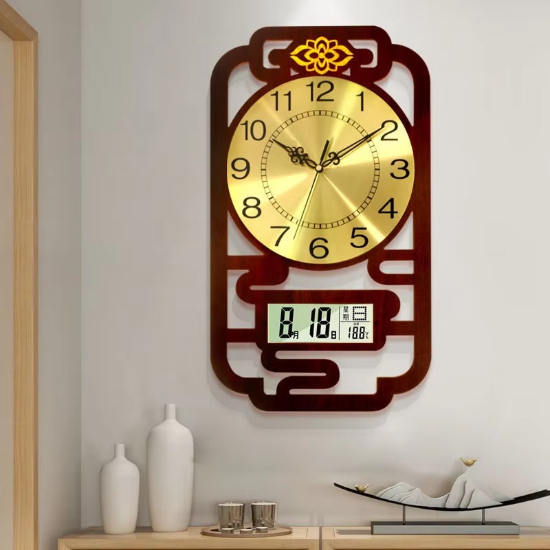 スイープムーブメント木製壁掛け時計 ユニークなデザイン ヴィ - Interior Design Vintage Modern のレビューと価格