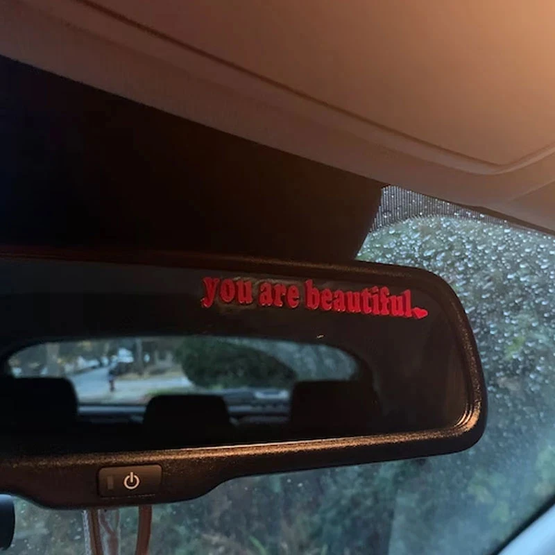 車のバックミラー用のPVCビニールステッカー,ファッショナブ - Interior Design Quotes のレビューと価格