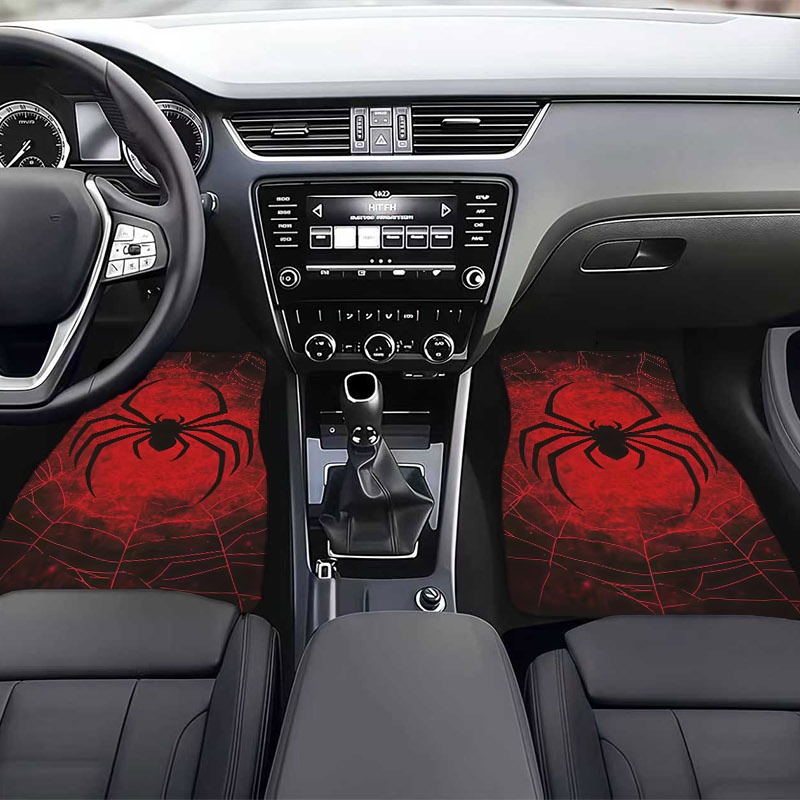 5枚組 車用フロアマット、ブラックスパイダー＆レッドウェブデ - Interior Design Web Free のレビューと価格