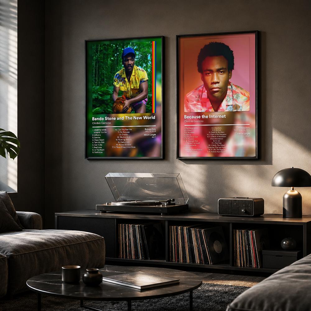 C-Childish Gambino 音楽アルバム絵画書道キ - Interior Design Poster のレビューと価格