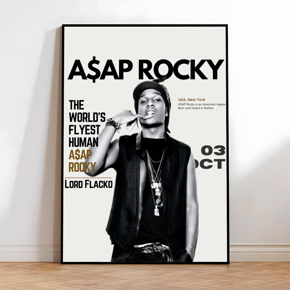A-AP ロッキー A-ASAP ラップアルバム絵画書道写真 - Interior Design Poster のレビューと価格