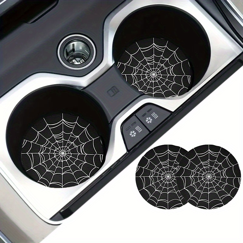 2個入り 蜘蛛の巣デザイン 車用カップホルダーコースター、滑 - Interior Design Web Free のレビューと価格