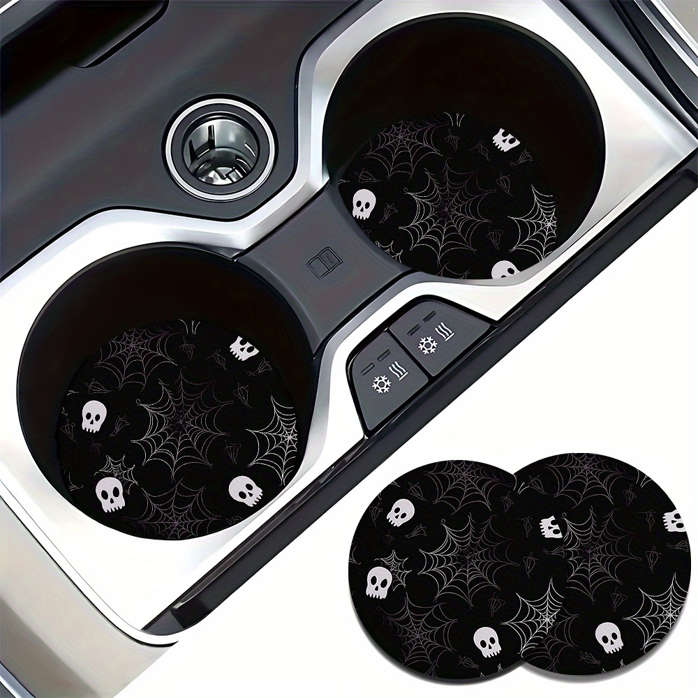 2個入り 蜘蛛の巣とスカルデザインのコースター - 車、トラ - Interior Design Web Free のレビューと価格