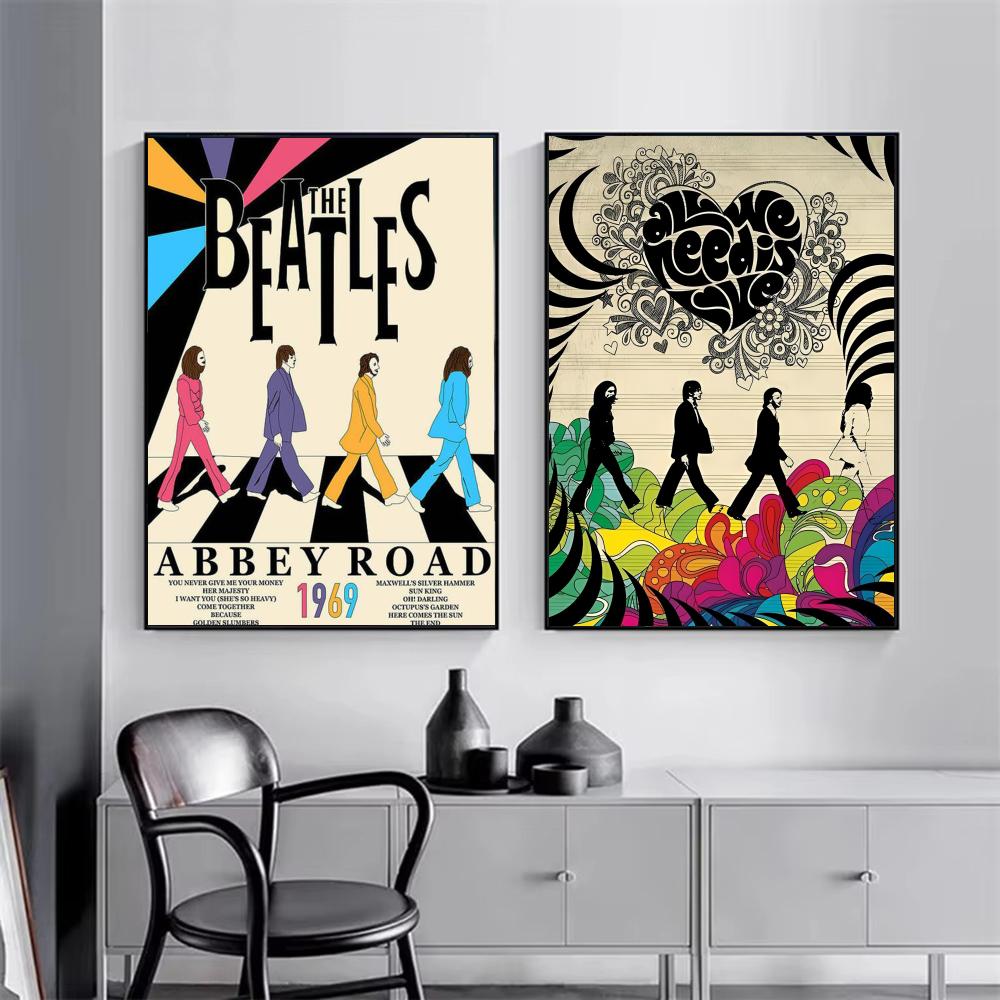 ポップバンド T-ビートルズ ポスター モダン ミニマリスト - Interior Design Poster のレビューと価格
